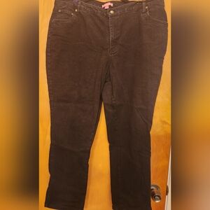 Woman Within Denim Jeans Black Straight Leg Stretch 20w
